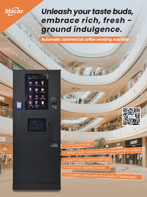 Automatique entièrement fraîchement moulu monécran libre stationnaire machine à café commerciale