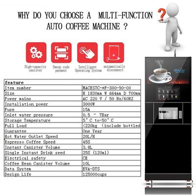 Vendeuse de café en acier inoxydable
