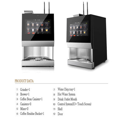 EVOACAS Vendeuse de café en acier inoxydable entièrement automatique
