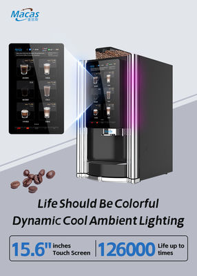 Vendeuse de café commerciale 220V/50-60Hz 57Kg 15,6 pouces écran tactile MOQ 2 unités