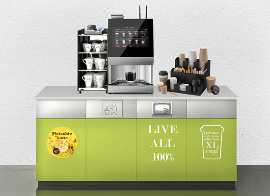 Simplifiez votre service de boissons avec notre distributeur automatique de café grain à tasse de pointe pour les établissements animés