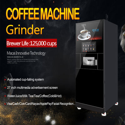 Fournir de la publicité Écran au sol Standing machine à café machines à vendre de grains de café CE