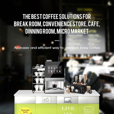Un bon prix. WIFI 4G Vendeuse commerciale de café Vendeuse automatique de café espresso en ligne