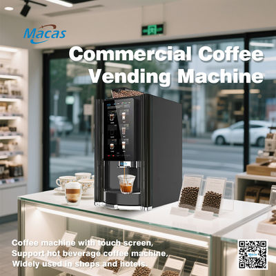 Vendeuse automatique de café expresso fraîchement moulu